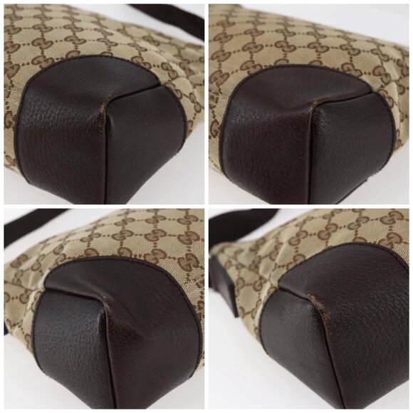 GUCCI GG Canvas Shoulder Bag Beige Silver 114273 Auth - Picture 16 of 16